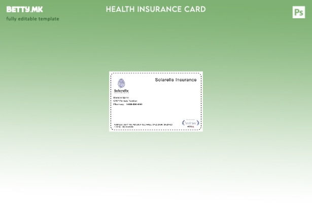 Модерен стил Шаблон за картичка за здравствено осигурување на Малдивите